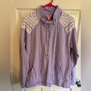 Lilly Pulitzer Lavender Popover with Lace Detail